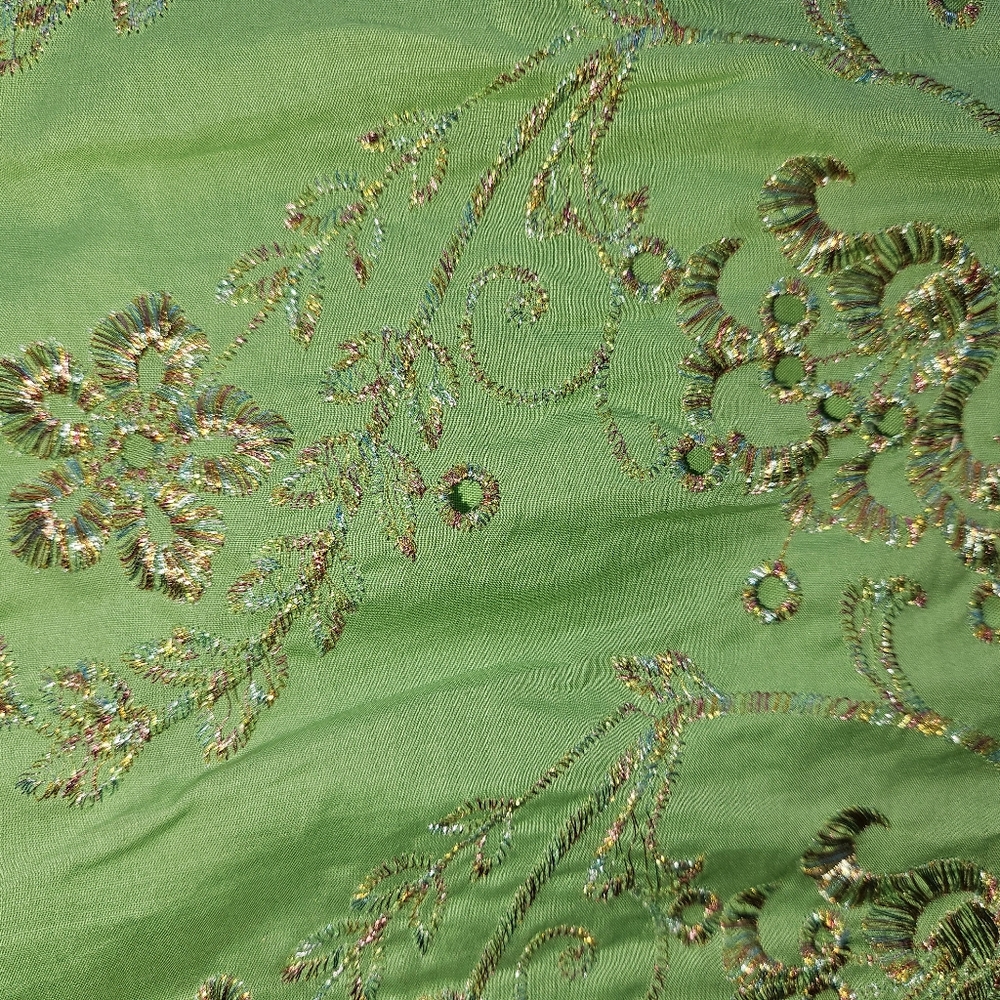 EXPRESS Metallic Embroidered Skirt - Picture 3 of 5